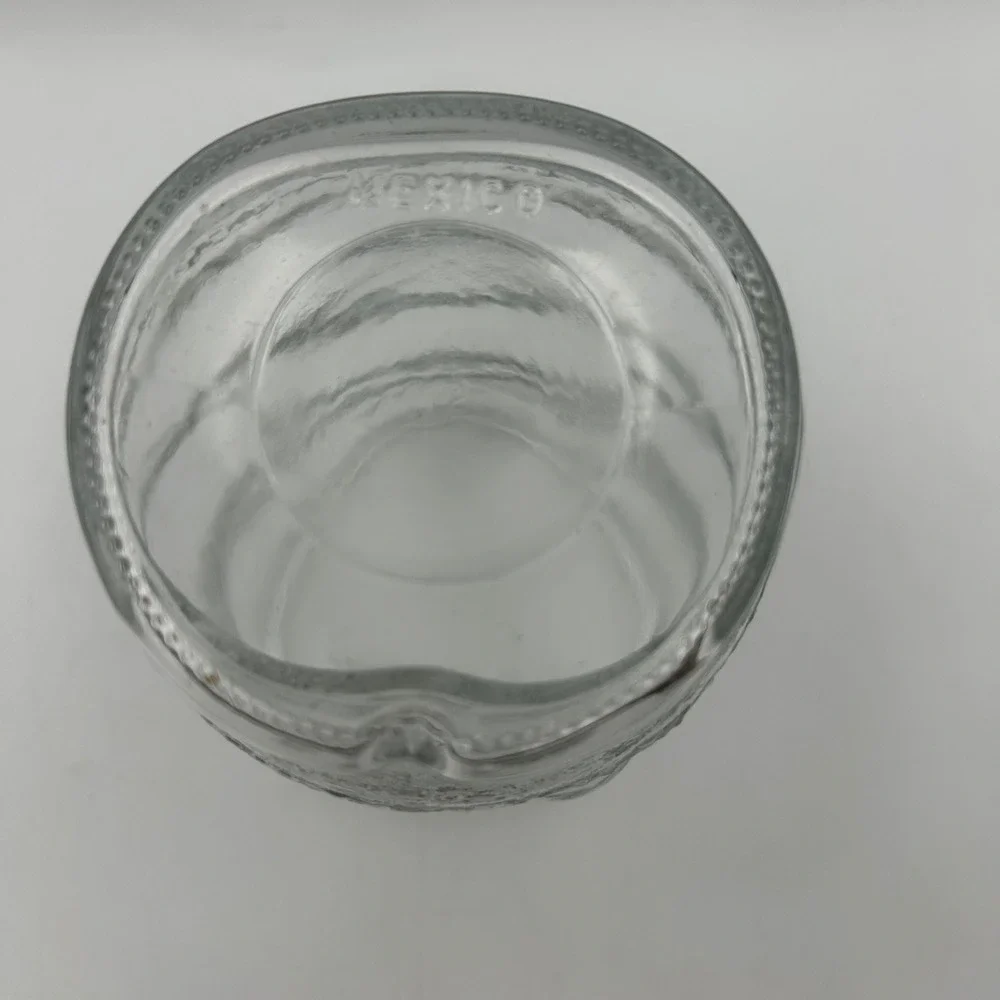 Libbey Santa Claus Jar Clear Glass 8.5in Christmas Embossed EUC Vintage 90's